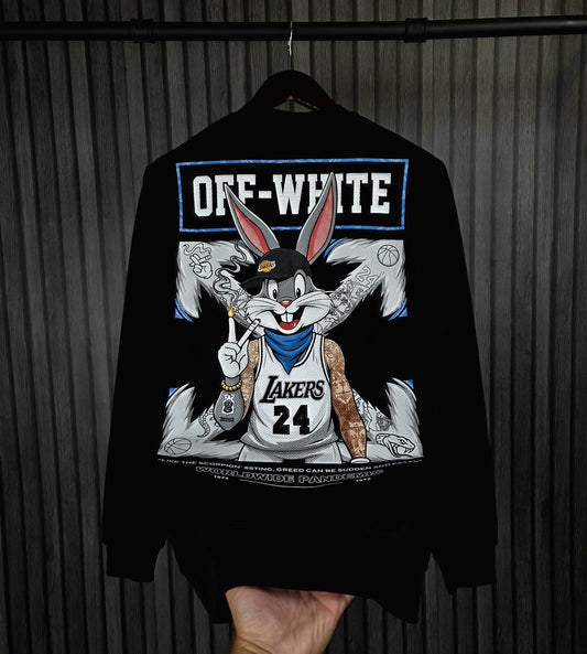 SUDADERA OFF - WHIT€ (negra)