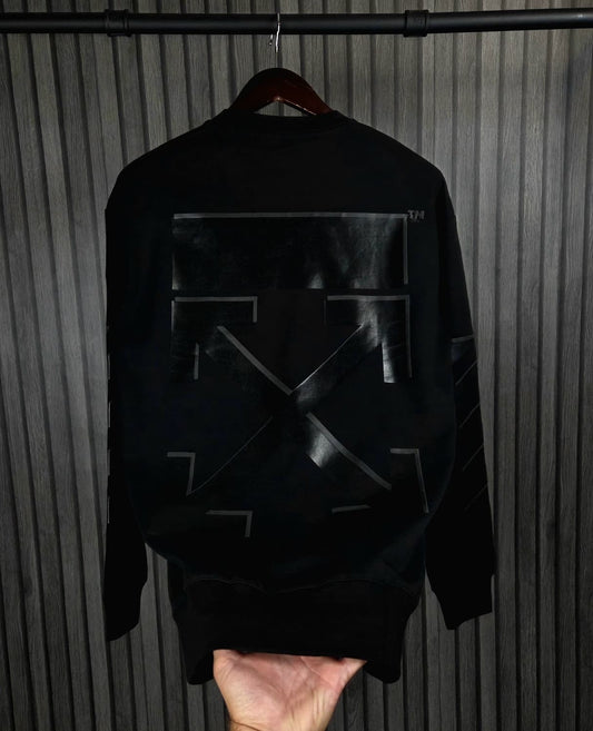 SUDADERA OFF - WHIT€ (negra)